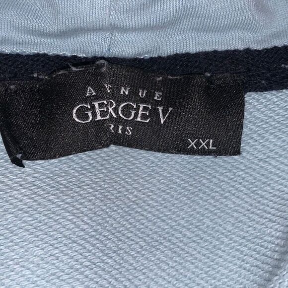 Avenue George V Paris Pullover Hoodie Size XXL Blue Embroidered Bear SEE DESC - Picture 13 of 16